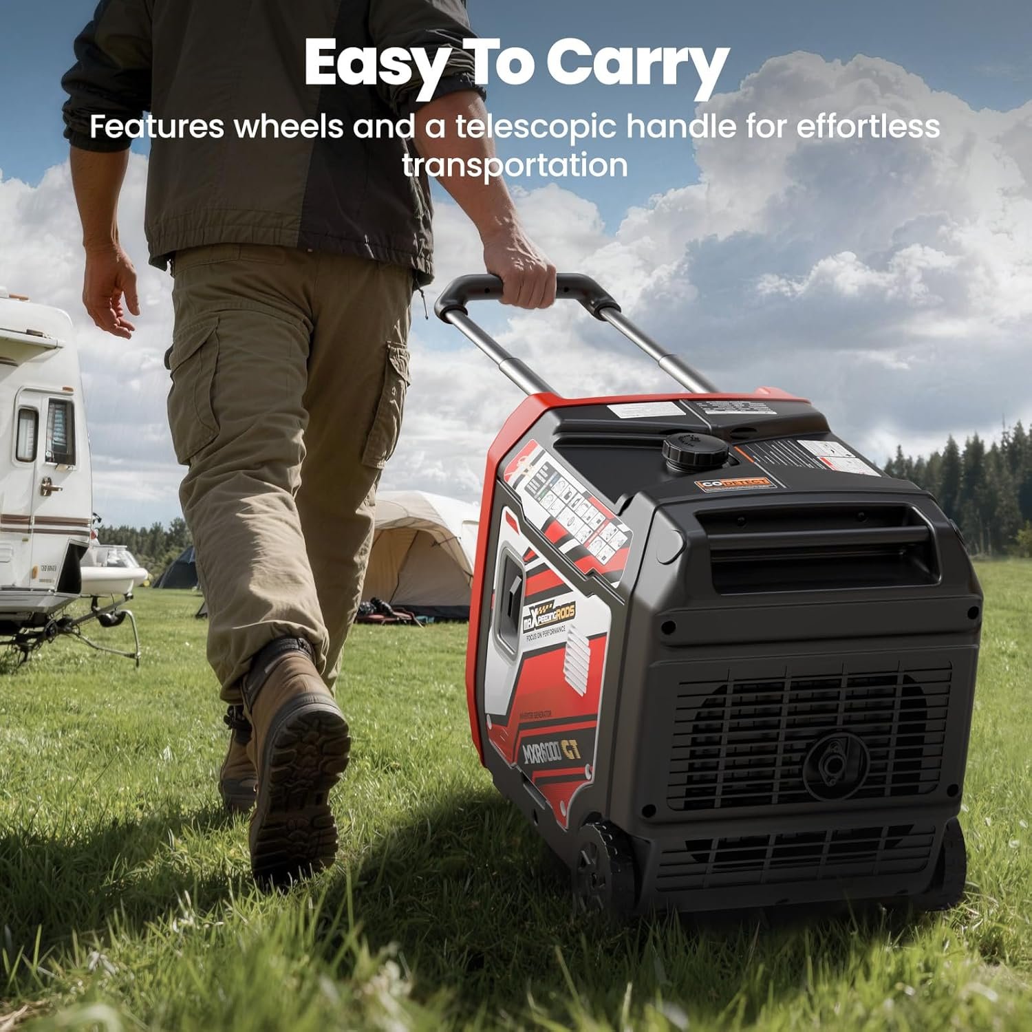 Maxpeedingrods 5000W/6000W Inverter Generator 50A Gas Low THD Remote Start CO Alert MXR6000GT-US New - Image 7