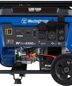 Alternative view of Westinghouse WGen5300sc Generator 5300W/6600W 30 Amp Electric Start Gas with CO Sensor New