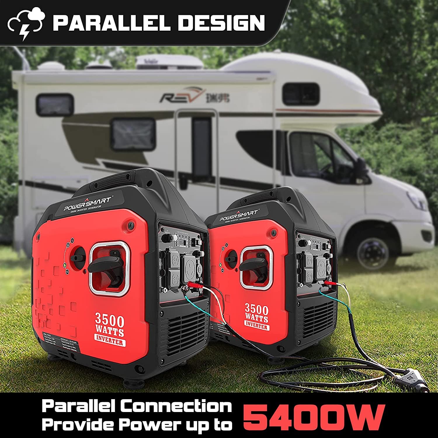 Powersmart PS5035 Inverter Generator 2700/3500W Gas 4 Stroke Recoil Start New - Image 4