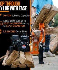 Alternative view of Super Handy GCAO023 Log Splitter 20-Ton Horizontal Portable Gas 7HP Engine New Canada Only