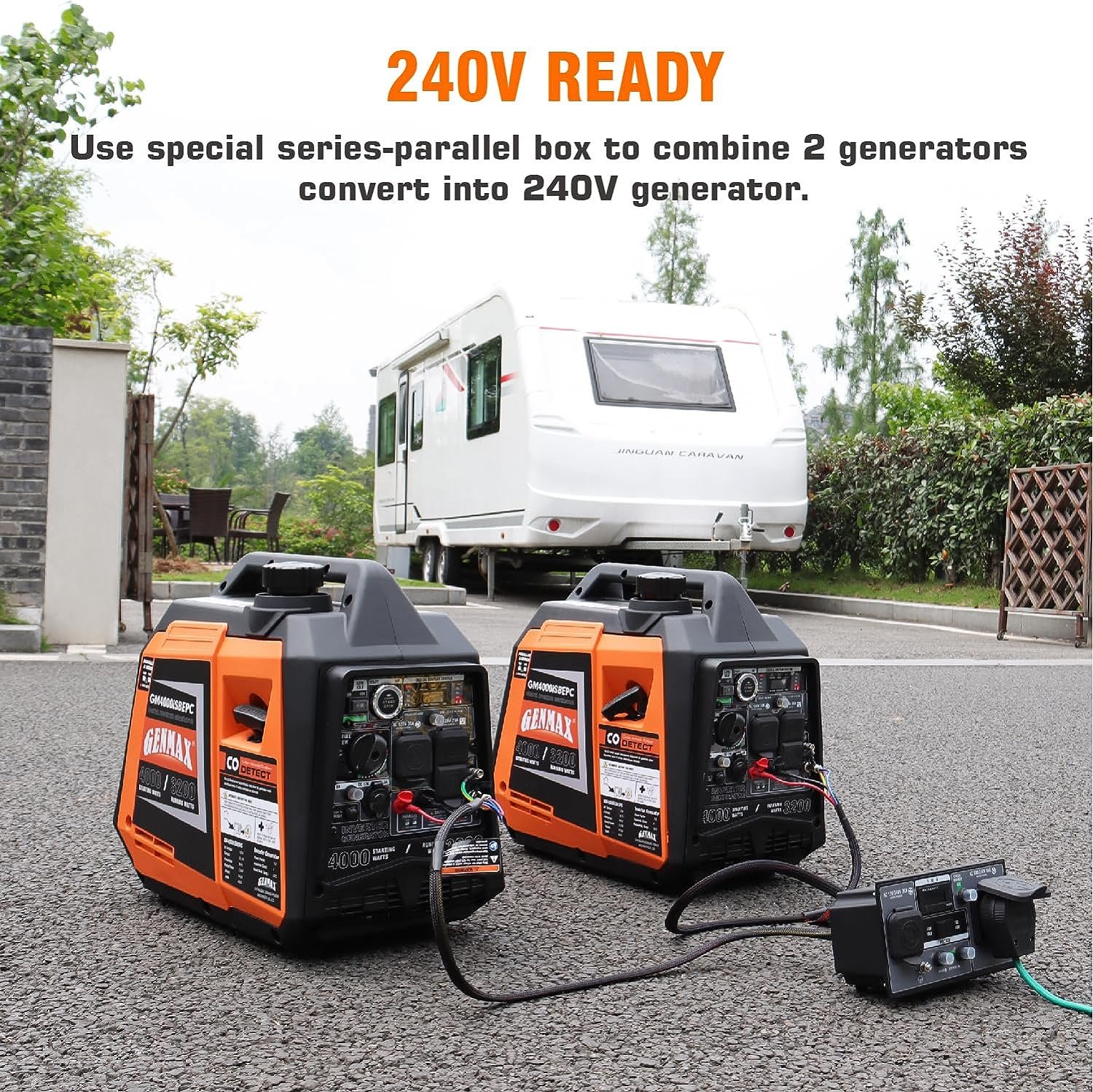 GENMAX GM4000iSBEPC 3200W/4000W 26.7 Amp Electric Start Gas Inverter Generator Parallel Ready with CO Detect New - Image 4