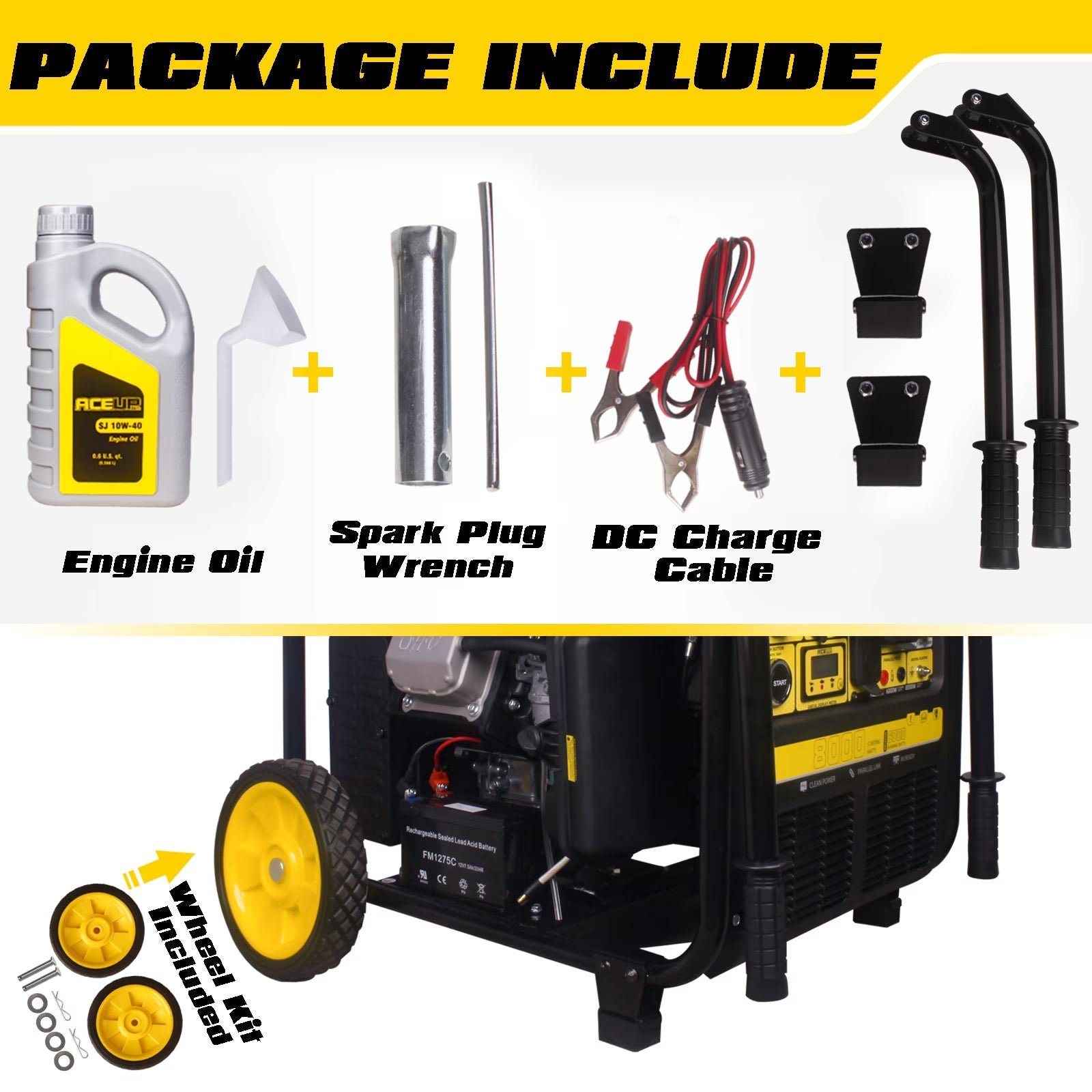 Aceup Energy AI8000 6000W/8000W Generator 30A Inverter Gasoline Electric Start New - Image 4