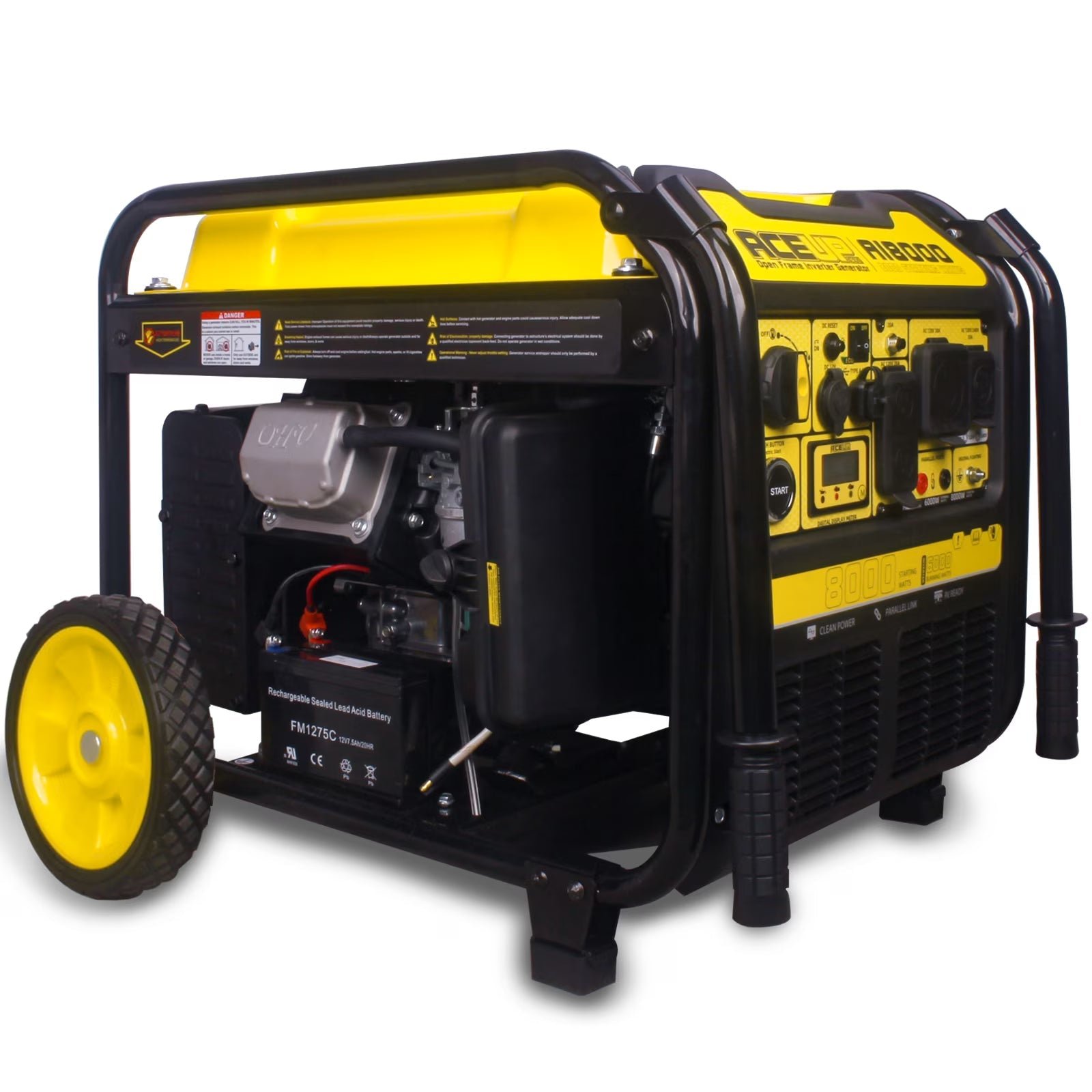 Aceup Energy AI8000 6000W/8000W Generator 30A Inverter Gasoline Electric Start New - Image 2