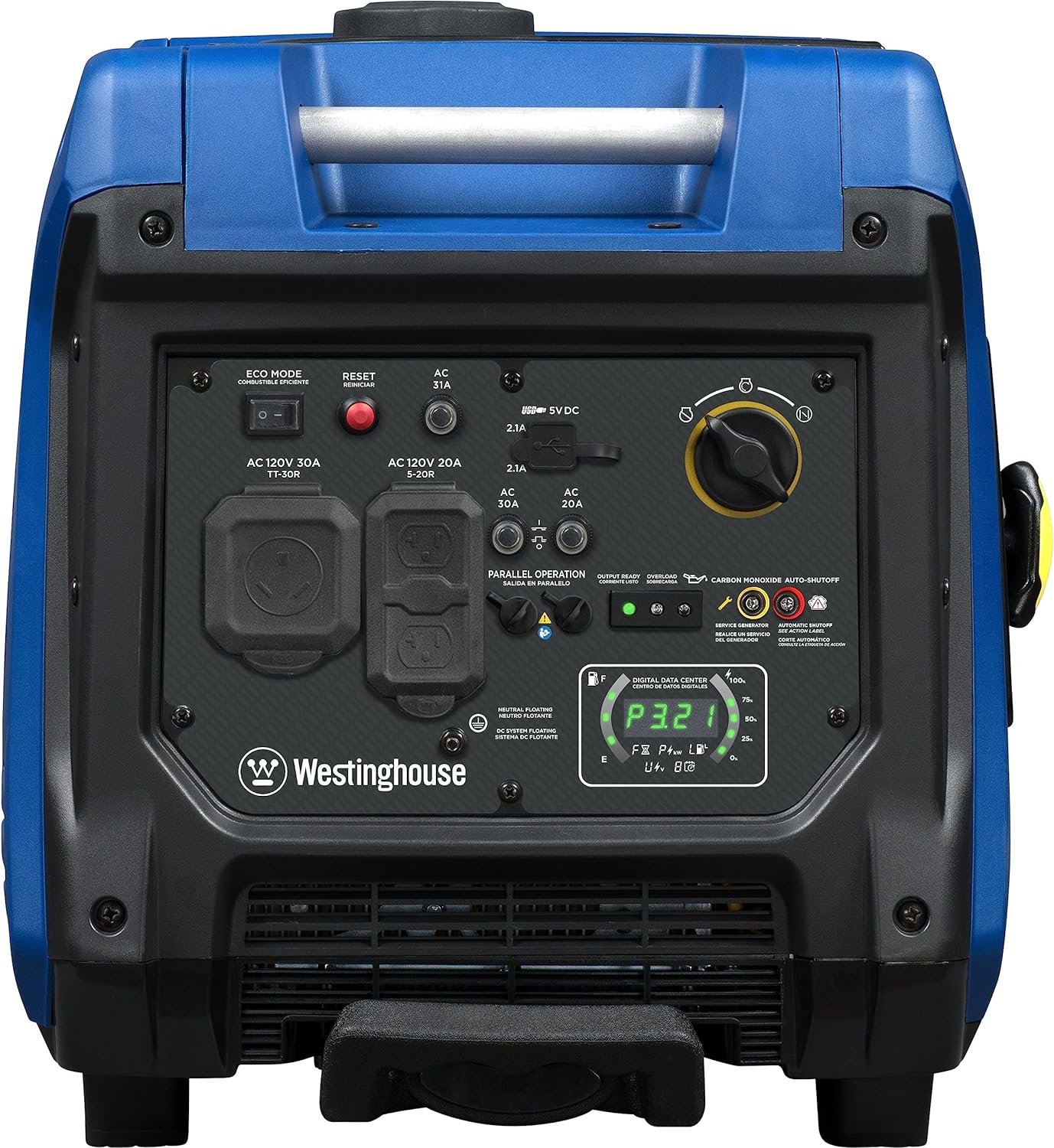 Westinghouse iGen4500cv Inverter Generator 3700W/4500W 30 Amp Recoil Start Gas with CO Sensor New - Image 2