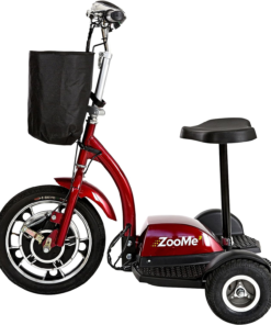 Alternative view of Drive Medical ZOOME3 Foldable Mobility Scooter 3-Wheel Red New