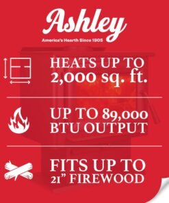 Alternative view of Ashley Hearth AW2020E-P EPA Certified 2,000 sq. ft. Wood Stove New
