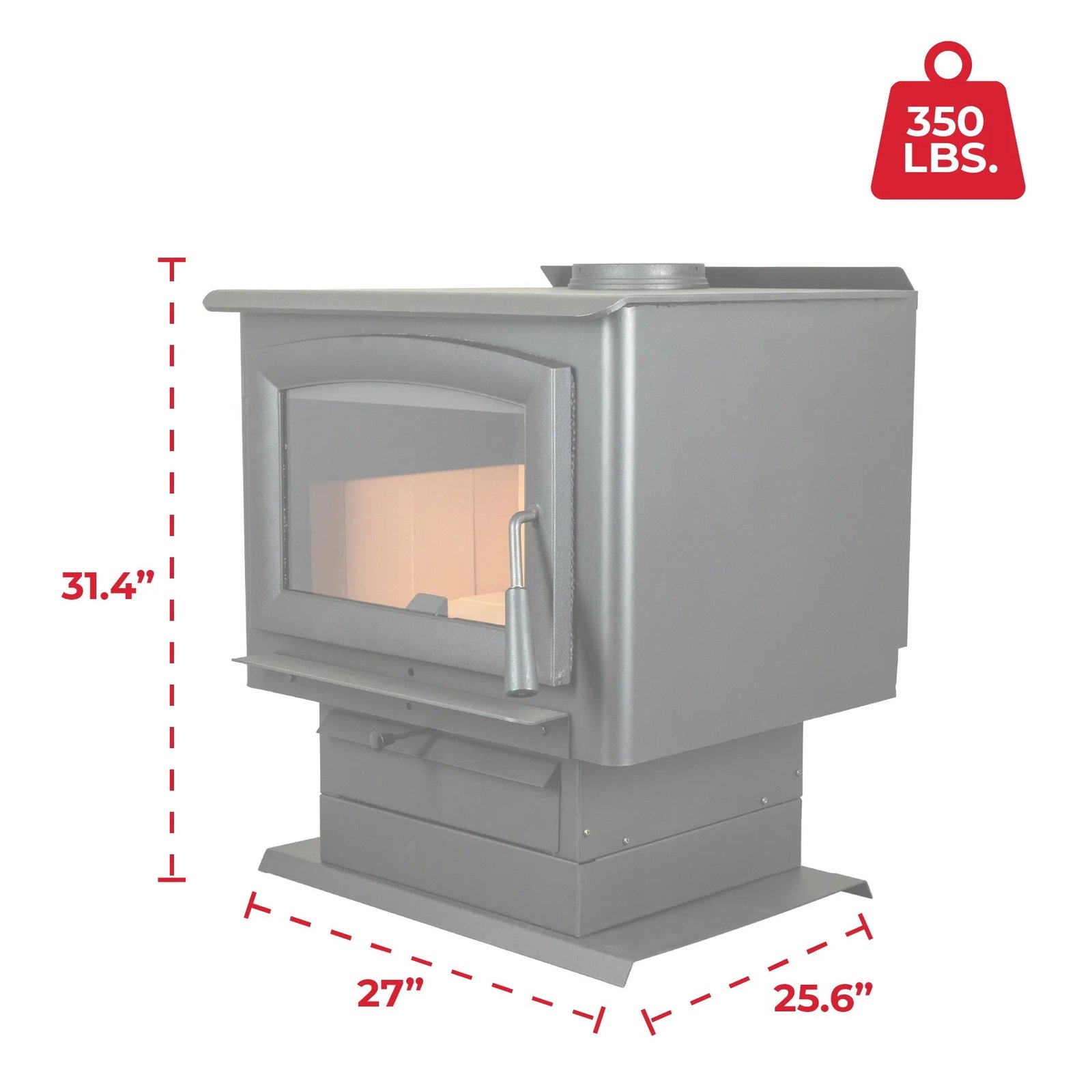 Ashley Hearth AW2520E-P EPA Certified 2,500 sq. ft. Wood Stove New - Image 3