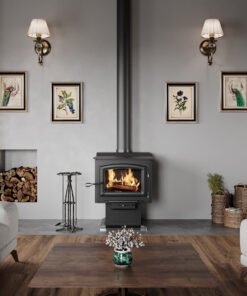 Alternative view of Ashley Hearth AW3200E-P EPA Certified 3,200 sq. ft. Large Pedestal Wood Stove with Blower New