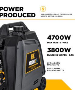 Alternative view of BE 3800W/4700W Digital Inverter Generator Dual-Fuel Gas Propane Powerease Engine Electric Start New
