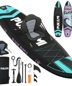 BOSSIN 11'1"33’’6’’ Ultra-Large Inflatable Stand Up Paddle Board with SUP Accessories,Surfboard for Adults & Youth