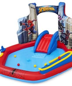 Bestway Spider-Man Inflatable Water Play Center - Pool, Slide, Arch Sprayer, 2+