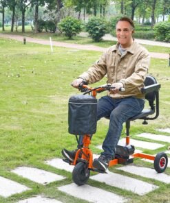 Alternative view of Vevor Mobility Scooter 3 Wheel Foldable 330 lbs. Capacity 48V 4 MPH 12 Mile Range Orange New