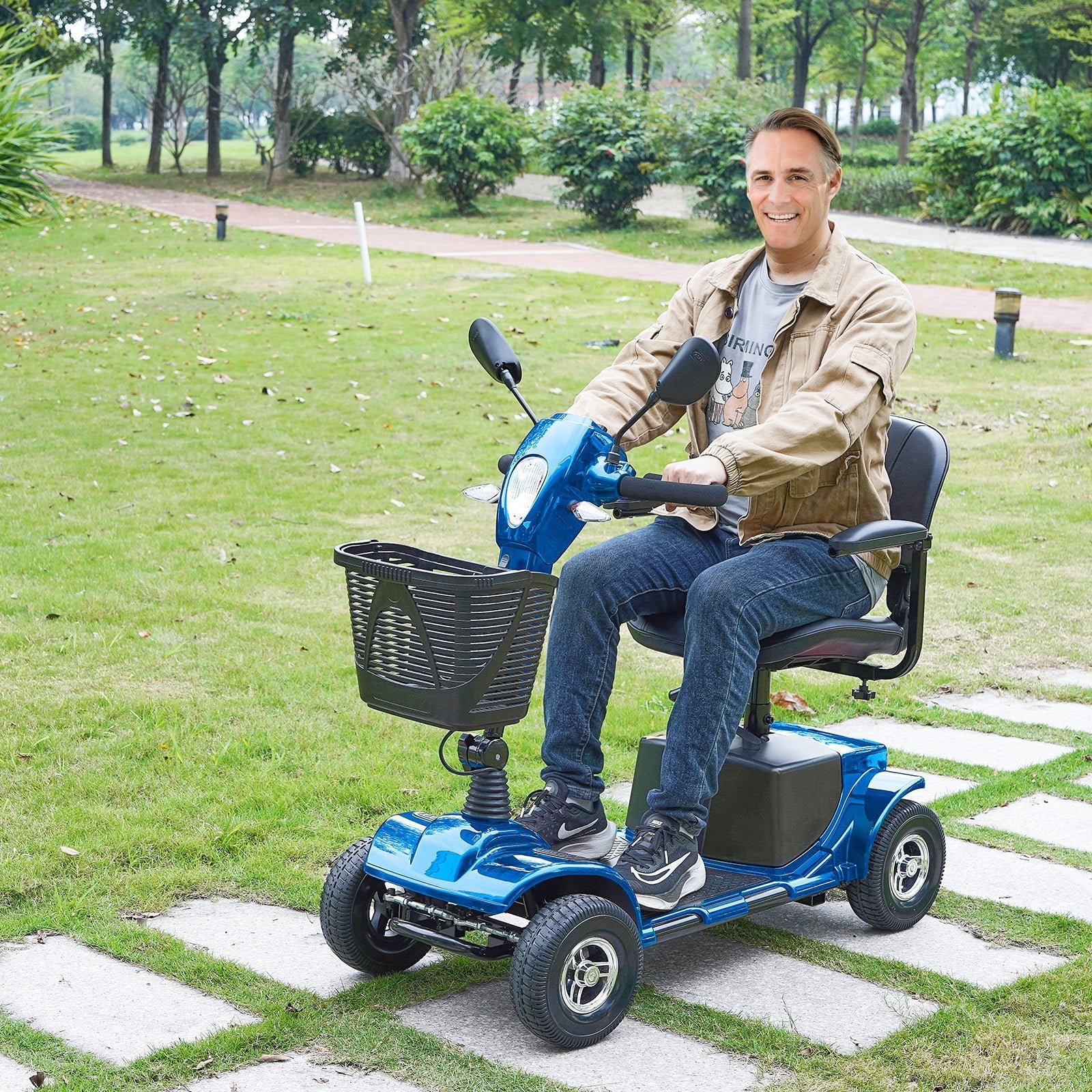 Vevor Mobility Scooter 4 Wheel Folding Heavy Duty 265 lbs. Capacity 24V 5 MPH 12 Mile Range New - Image 3
