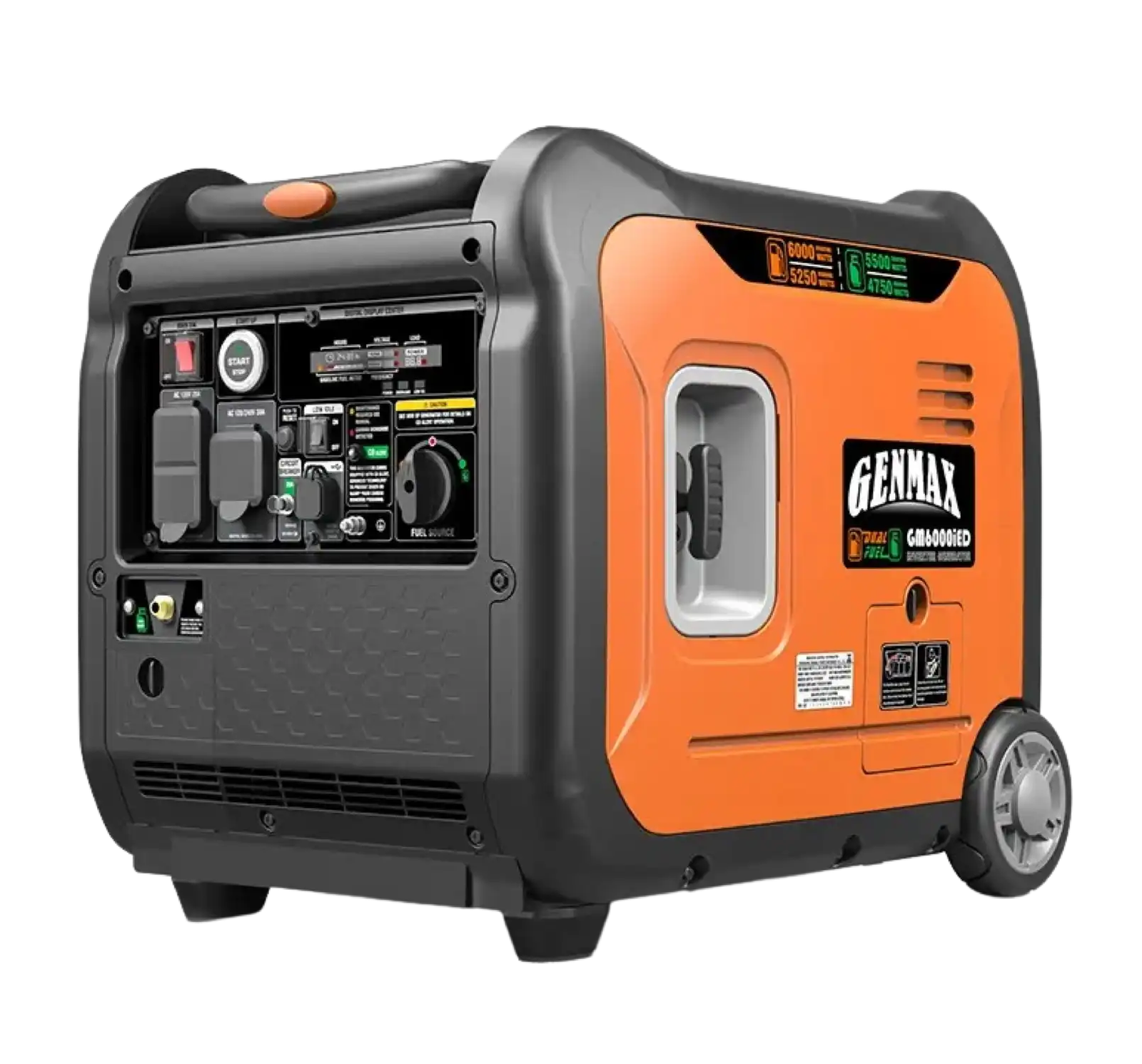 GENMAX GM6000iED 30 Amp 5250W/6000W Remote Start Dual Fuel Inverter Generator with CO Detect New