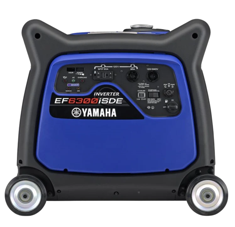 Yamaha EF6300ISDE 5500W/6300W 120/240V Electric Start Gas Inverter Generator With CO Sensor Scratch & Dent - Image 3