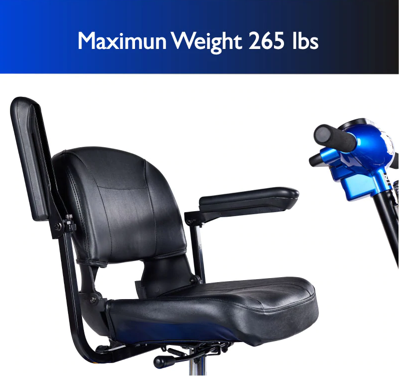 New Zip'r 4 Travel Mobility Scooter Blue New - Image 4
