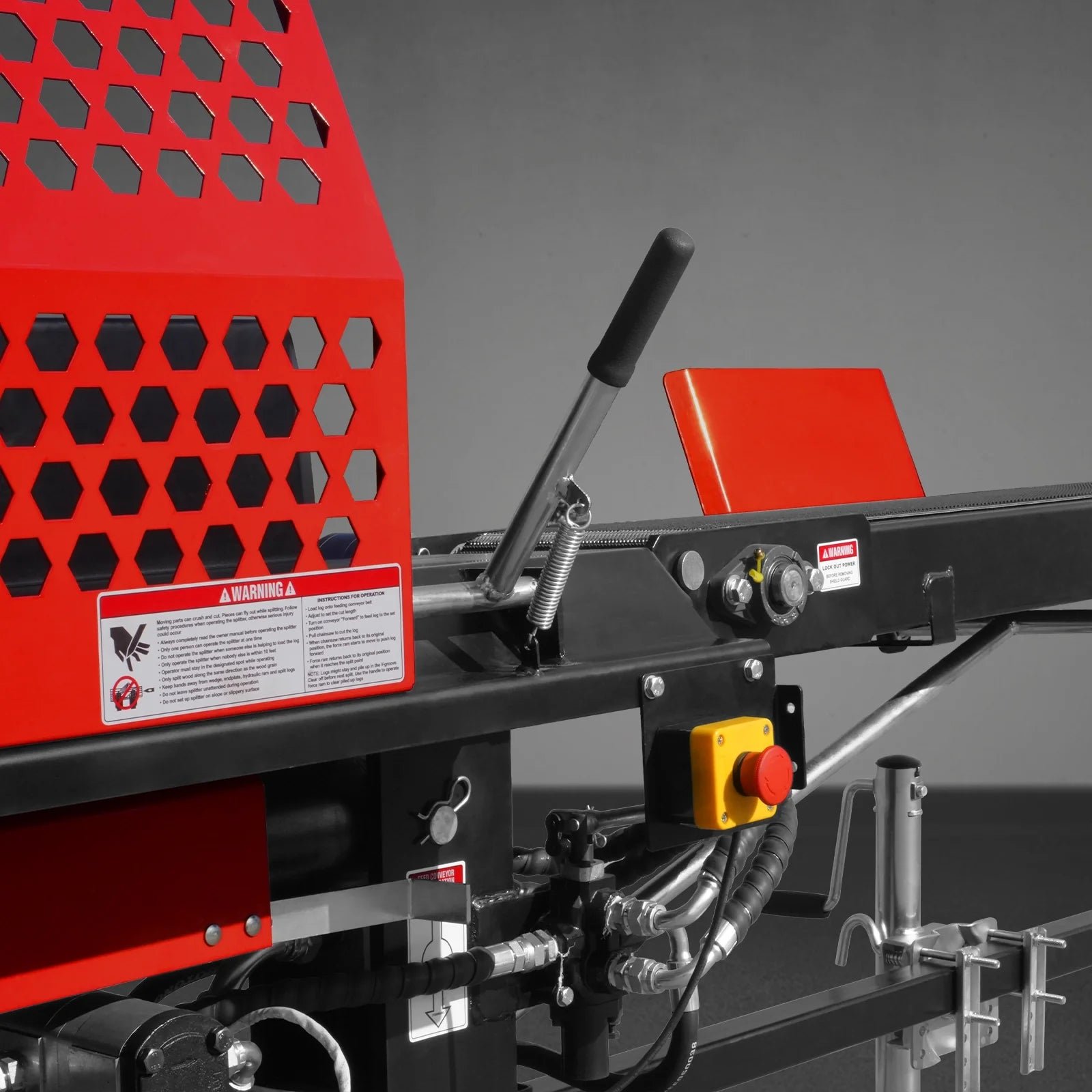 MechMaxx HLS20 Log Splitter Honda GX390 Firewood Processor w/ Conveyor 20 Ton 24" x 15" Log Capacity 18" Chainsaw New - Image 12