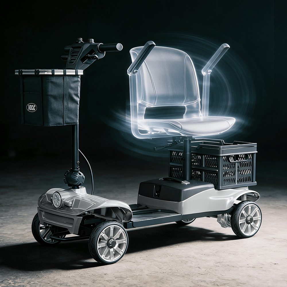 Vocic D35 Mobility Scooter with Shopping Cart 21 Mile Range 3.7 MPH 250W New - Image 9