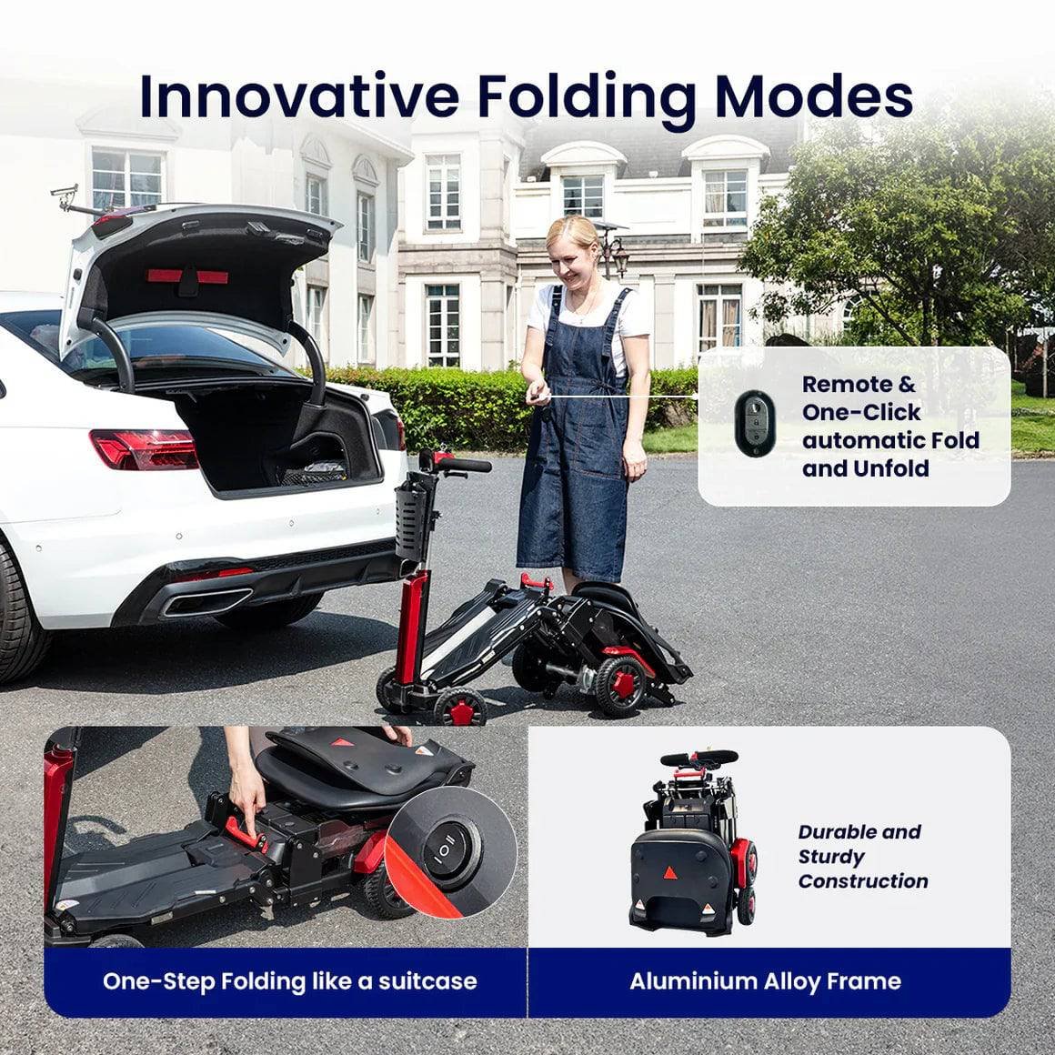 Vocic D91 Mobility Scooter Lightweight Folding 15.5 Mile Range 270W 4.9 MPH New - Image 8
