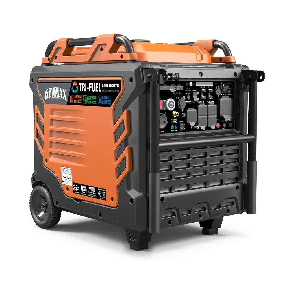 GENMAX GM10500iETC Tri-Fuel Inverter Generator 8500W/10500W 50 Amp Remote Start (Open Box) - Image 2