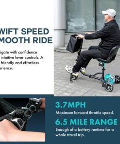 Alternative view of G GUT173 Mobility Scooter 275 lbs. Capacity 3.7 MPH 6.5 Miles 48V 2Ah Li-Ion Aluminum 35 lbs. Folding New