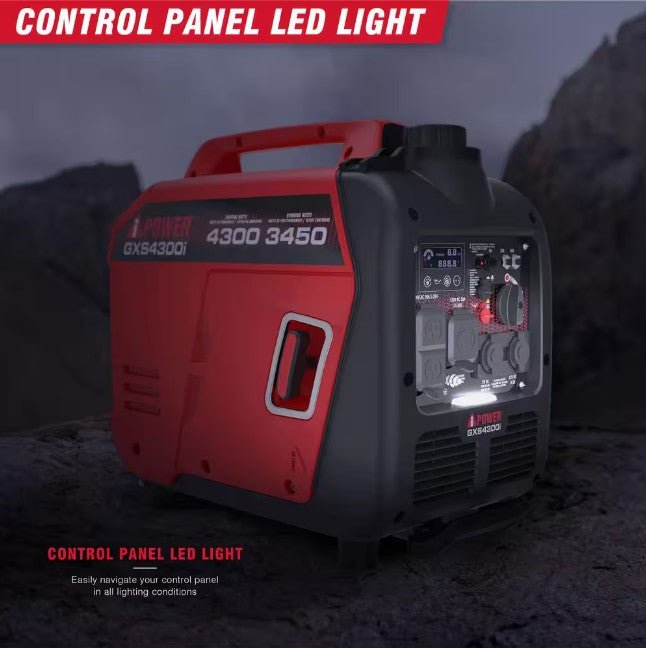 A-iPower GXS4300i 3450W/4300W Generator Gas Low THD Inverter CO Alert New - Image 7
