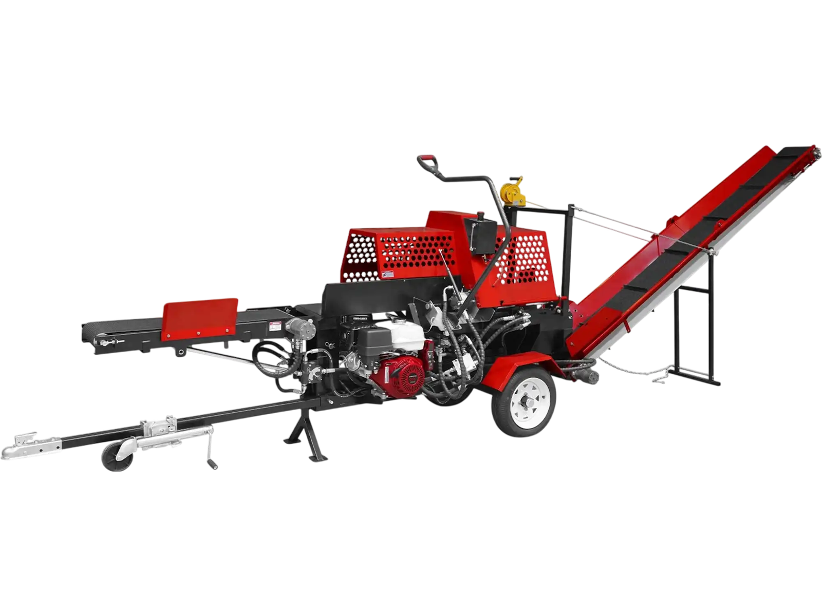 MechMaxx HLS20 Log Splitter Honda GX390 Firewood Processor w/ Conveyor 20 Ton 24" x 15" Log Capacity 18" Chainsaw New