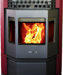 ComfortBilt HP22-SS 2,800 sq. ft. EPA Certified Auto Ignition Pellet Stove 55lb Hopper Burgundy New