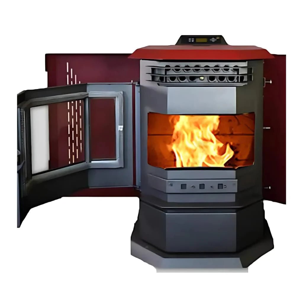 ComfortBilt HP22-SS 2,800 sq. ft. EPA Certified Auto Ignition Pellet Stove 55lb Hopper Burgundy New - Image 3