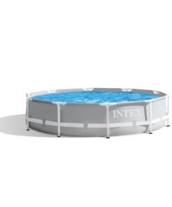 Intex 10'x30" Prism Metal Frame Round Outdoor Above Ground Swimming Pool,No Pump