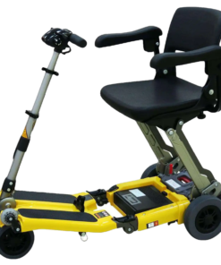 Freerider Luggie Standard Folding Travel Scooter Yellow Open Box