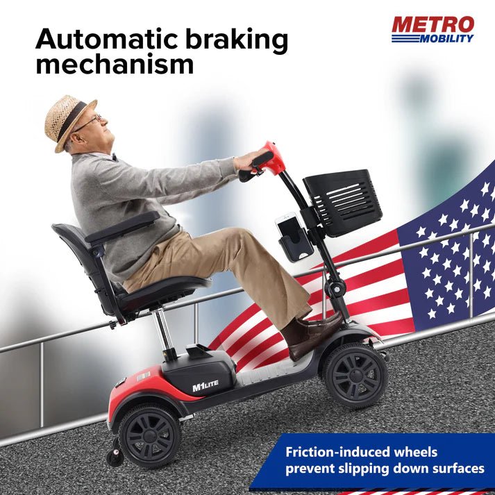Metro Mobility M1 Lite Mobility Scooter 4-Wheel Electric 24V 12Ah 300W 4.97 MPH 10 Mile Range Manufacturer RFB - Image 8