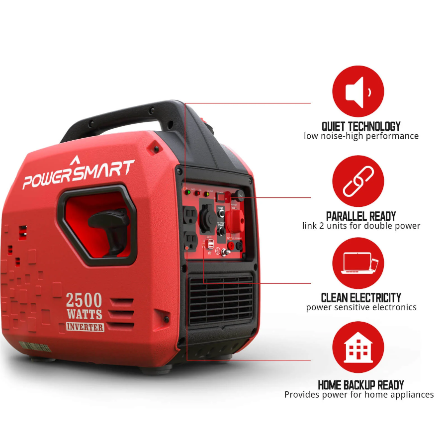 Powersmart PS5025 Inverter Generator 1900/2500W Gas 4 Stroke New - Image 2