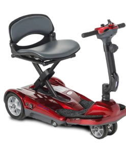 EV Rider Transport AF+ Automatic Folding Scooter Burgundy Red Open Box