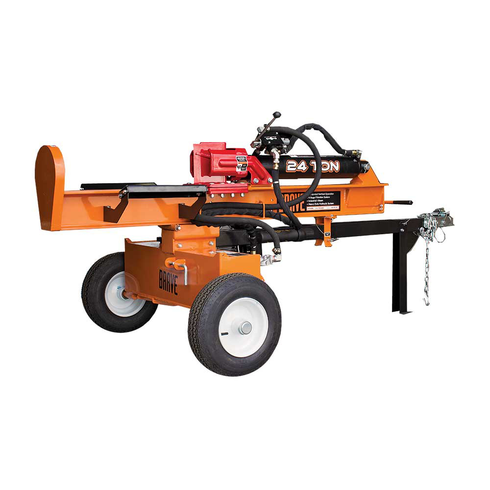 Brave Tow Behind Log Splitter 24-Ton Vertical/Horizontal Portable Gas with Honda GC160 Engine 160cc VH1724GC New - Image 3