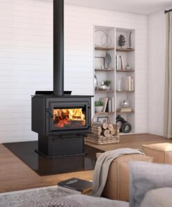 Alternative view of Ventis HES350 Wood Stove on Pedestal 3.5 Cubic Foot 110,000 BTU 2,700 Sq. Ft New
