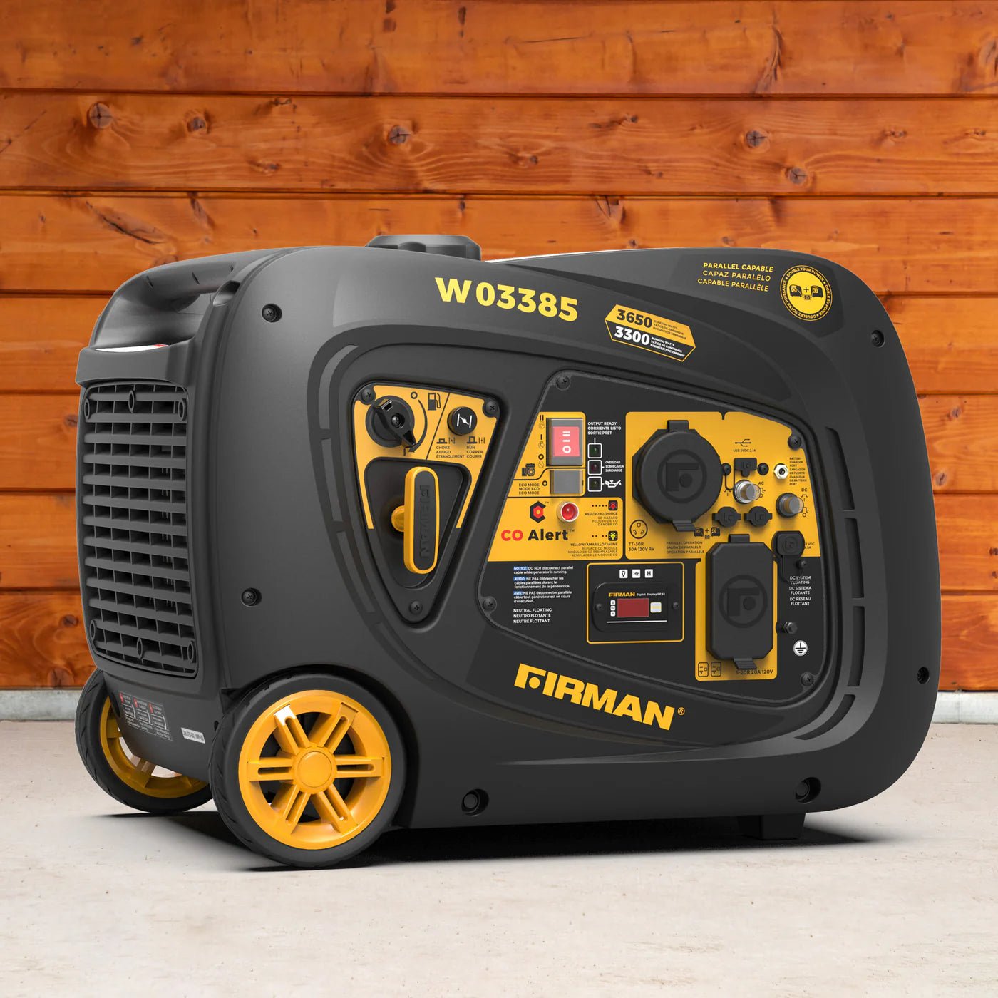 Firman W03385 3300W/3650W Inverter Generator Gas Portable with Electric Start CO Alert New - Image 2