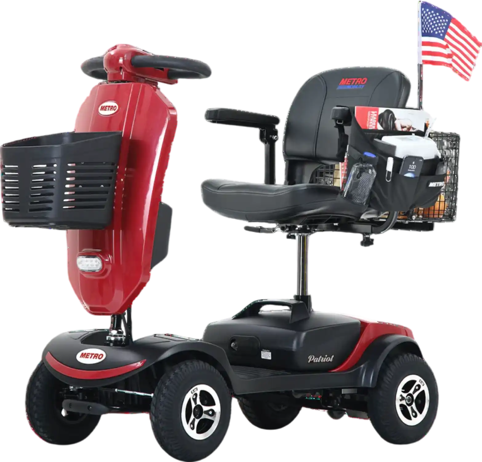 Metro Mobility Patriot 4 Wheel Mobility Scooter Electric 24V 12Ah 300W 4.97 MPH 10 Mile Range New