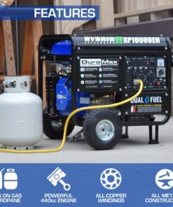 Alternative view of DuroMax XP10000EH 8000W/10000W Dual Fuel Electric Start Generator New
