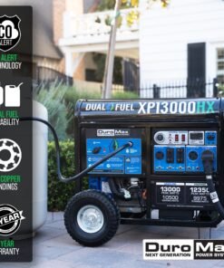 Alternative view of DuroMax XP13000HX 10500W/13000W Dual Fuel CO Alert Electric Start Generator New