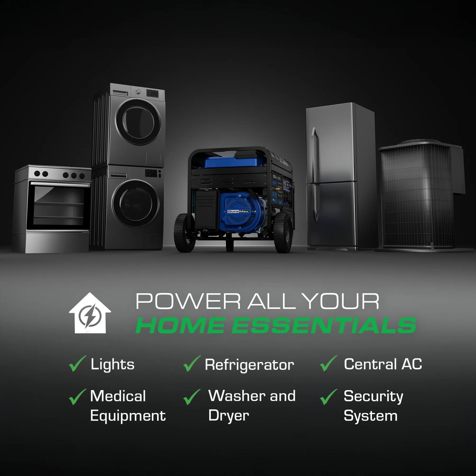 Duromax XP15000HX+ 12,000/15,000W Generator EFI Dual Fuel Gas Propane 50A Remote Start CO Alert New - Image 6