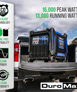 Alternative view of DuroMax XP16000iH 13000W/16000W Dual Fuel Gas Propane Inverter Generator with CO Alert and Remote Start New