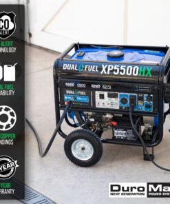 Alternative view of DuroMax XP5500HX 4500W/5500W Dual Fuel CO Alert Electric Start Generator New