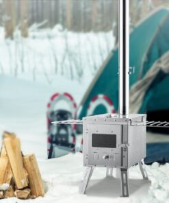 Alternative view of Vevor Tent Wood Stove 86" Alloy Steel Wood-Burning Stove with 1646 Cu. In. Firebox and Chimney Pipes New