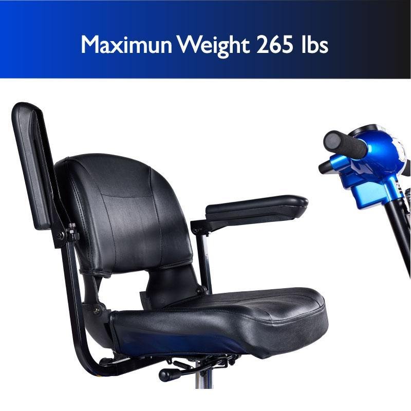 Zip'r 3 XTRA Traveler Mobility Scooter Blue New - Image 4