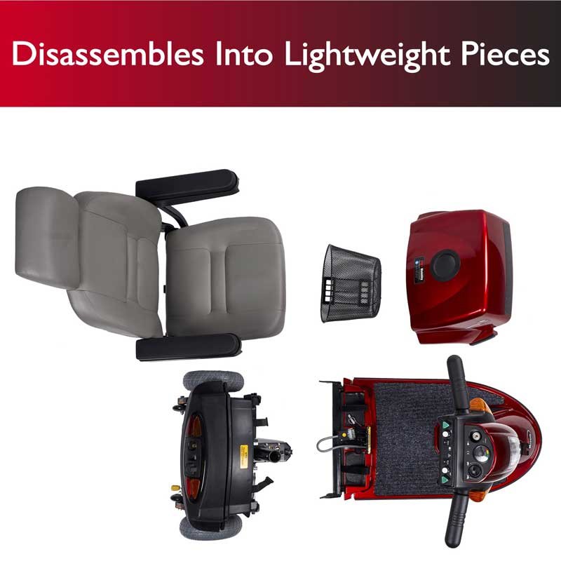 Zip'r Breeze 3-Wheel 24V 250W Heavy Duty Mobility Scooter Red New - Image 5