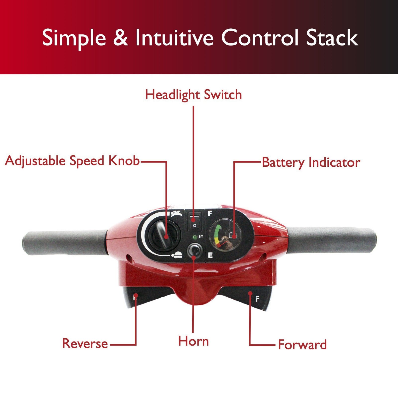 Zip'r 4 XTRA Traveler Long Range Mobility Scooter Red New - Image 3