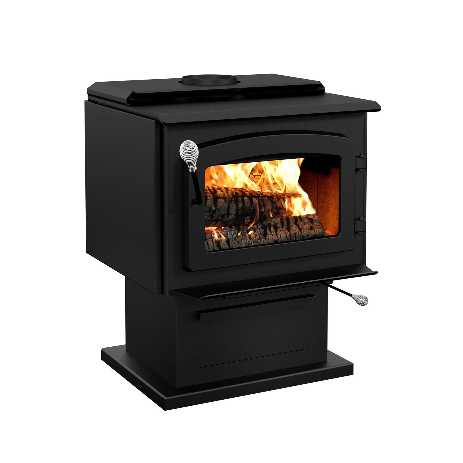 Drolet Escape 1800 EPA Certified 2,100 Sq. Ft. Wood Stove On Pedestal With Black Door New - Image 2