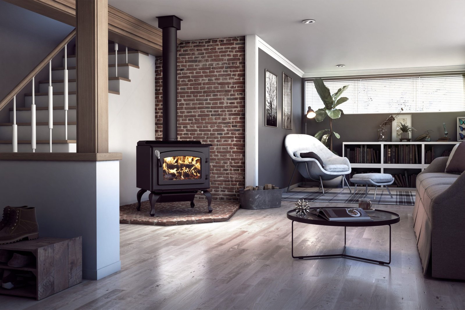 Drolet Escape 1800 EPA Certified 2,100 Sq. Ft. Wood Stove On Legs With Black Door New - Image 6