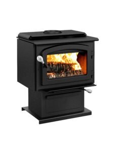 Alternative view of Drolet Escape 1500 1,800 Sq. Ft. Wood Stove On Pedestal New
